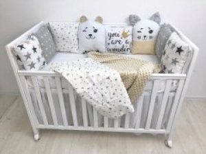 Детский постельный набор с бортиками You Are Wonder Moon Time 120*60см