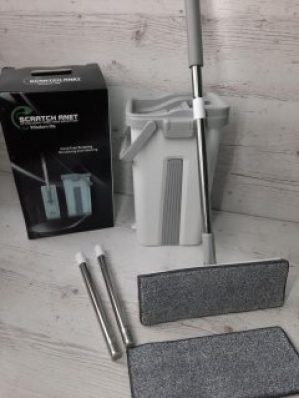 Швабра с ведром с автоматическим отжимом Easy Mop | Комплект для уборки Чудо-швабра и ведро с отжимом