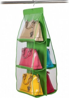 Подвесной органайзер для сумок Hanging Purse Organizer Зеленый