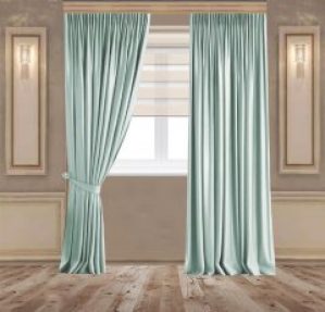 Комплект штор Декор-Ин Бархатные 245x200 см 2 шт Мятные (Vi 101545)