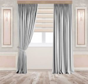 Комплект штор Декорин Бархатные Светло-серый 265х200 2 шт (Vi 101468)
