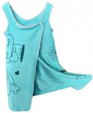 Женское полотенце халат для пляжного отдыха и сауны микрофибра 140 x 90 см мята