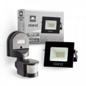 Прожектор ЕВРОСВЕТ 10 Вт STAND + Датчик движения ЕВРОСВЕТ SO-01 (56656)