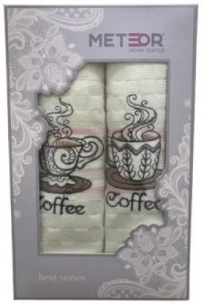 Набор кухонных полотенец Meteor Best Series Coffee V01 40*60 2 шт Молочный (ts-02532)
