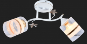 Современная привлекательная люстра белая на 2 лампы Sirius 195110/2v