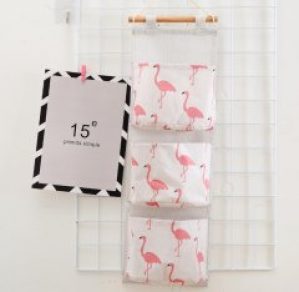 Органайзер подвесной на стену Белый с фламинго (ОНС-100-1)