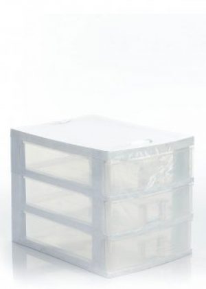 Миникомод для мелочей Senyayla на 3 ящичка Белый 4538-bl