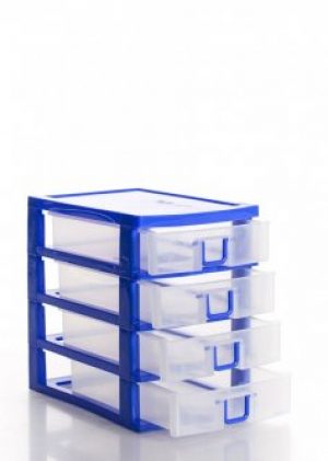 Миникомод для мелочей Senyayla на 4 ящичка Синий 4539-sn