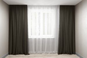 Комплект штор Декор-Ин Микровелюр Теплые Темно-серые Короткие 140x170 2 шт (ROZ6400063680)