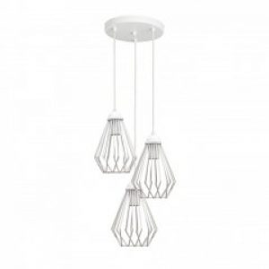 Светильник подвесной в стиле лофт белый NL 05371-3R W MSK Electric на круглой потолочной платформе