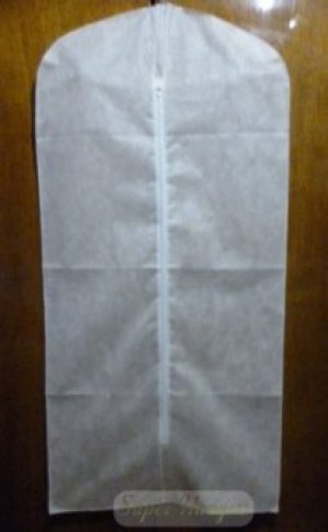 Чехол для хранения одежды КофПром 60 х 90 см белый флизелиновый на молнии
