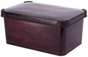 Контейнер с крышкой Violet House 0646 Decor Leather 5 л 13х18.5х28 см (0646 DECOR LEATHER с/кр. 5 л)