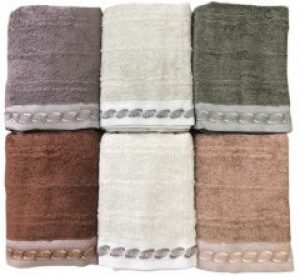 Набор махровых полотенец Sikel Жаккард Saika 50х90 6 шт (ts-6001781)
