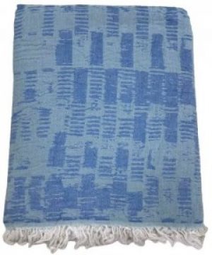 Пляжное полотенце Gold Soft Life Pestemal Virtu 100x180 Голубое (ts-02311)