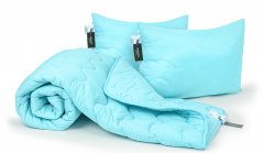 Набор антиаллергенный MirSon EcoSilk Всесезонный №1662 Eco Light Blue Одеяло + подушки 50х70 средние (2200002654975)