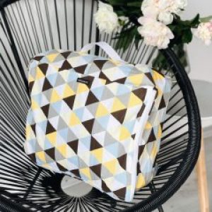 Большая дорожная сумка для хранения вещей из хлопка 40х31х15 см треугольники