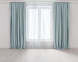 Комплект штор Пастельно-Бирюзовых Lux Portiery Микровелюр 280 Х 150 - 2 шт. (AV89821)