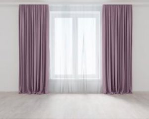 Комплект штор Розово-Сиреневых Lux Portiery Микровелюр 260 Х 200 - 2 шт. (AV89922)