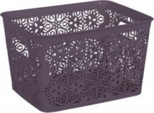 Корзина для хранения Корзина VIOLET HOUSE №2 Ажур PLUM для белья пластик 25х19х15см 7л MLM-0502-PL (NAT02384)