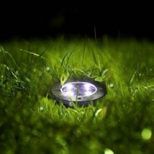 Водонепроницаемый садовый фонарь на солнечной батарее Solar Disk уличный светильник для дорожек двора подъездной дорожки