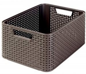 Корзинка для хранения без крышки Curver Style M (18 л) коричневая.