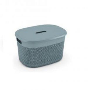 Корзина для хранения с крышкой Kis "Filo Basket L" (18 л) серая.