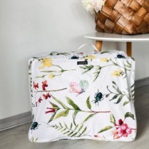 Хлопковая сумка для хранения вещей 40х31х15 см цветы