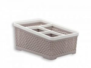 Корзина для хранения органайзер пластиковая коричневая 20х14