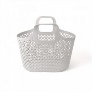 Корзина ажурная универсальная хозяйственная пластиковая серая MVM FH-08 GRAY