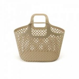 Корзина ажурная универсальная хозяйственная пластиковая коричневая MVM FH-08 LIGHT BROWN