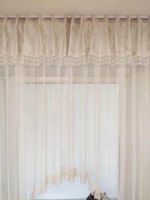 Тюль на кухню Декорин Арка Жозефина с Ламбрекеном 300х170 см Молочный (ROZ6400063447)