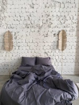 Комплект постельного белья Four season серый 100% натуральный хлопок 250x250