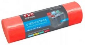 Пакет для мусора LD 160 л 90 х 110 см 24 мкм PRO service Standard (16200100) 20 шт / уп (10 уп / ящ) для утилизации металла