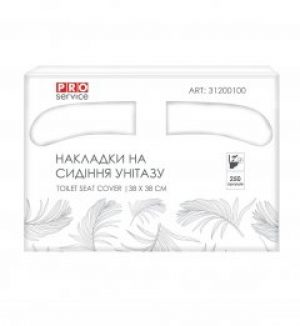 Накладки на сиденье унитаза 250 шт 1/2 PRO service 38 х 38 см 1 уп (31200100) 20 уп / ящ