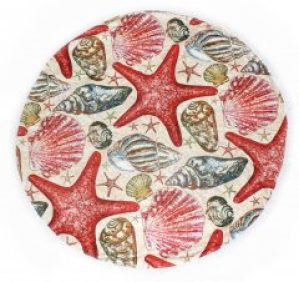 Пляжное полотенце MirSon №5078 Summer Time Seashells 150x150 см (2200003947885)