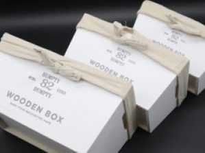 Ящики для хранения декоративные деревянные отделаны тканью 28х19х14 см 3 шт Белый (F-035)