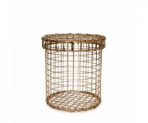 Корзина с крышкой золотой S 15*14*14 см