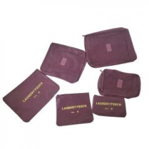 Органайзер дорожного комплекта 6шт Travel Organiser Kit бордовый