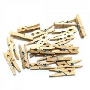 Декоративные прищепки Woods деревянные 20 штук
