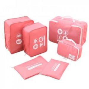 Комплект дорожных органайзеров для путешествий 6 шт P.Travel Розовый (PT107)