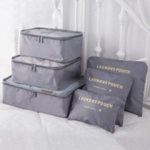 Органайзер дорожного комплекта 6шт Travel Organiser Kit Черный