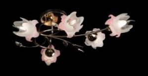 Люстра с плафонами Ray L309/5 (FGD+MIX(PK+GR)) (AN001388)