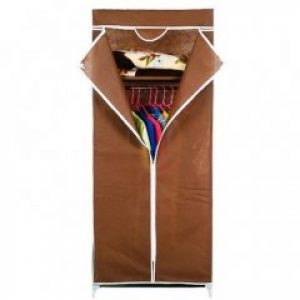 Шкаф тканевый складной органайзер для хранения вещей одежды обуви 60х45х150 см Wardrobe Кофейный (М-14962)