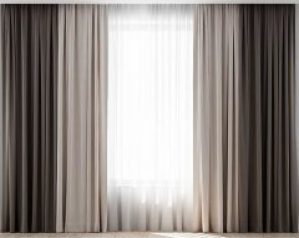 Комплект штор "Два цвета" Lux Portiery Микровелюр Шоколадно-коричневый с Бежевым 200 Х 280 - 2 шт (TDC 23236)