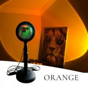 Лампа Sunset настольная проекционная с эффектом Заката и Рассвета для фото USB Q07 - Оранжевая (M7702000026)