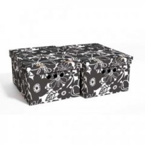 Набор картонных ящиков для хранения А4 черная мальва 2шт 0611.14 Global-Pak (Польша)