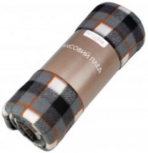 Плед флисовый Home Line Полар Клетка 130х160 см Серо-черный (2600001644746)
