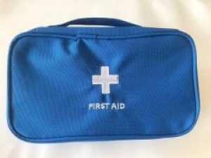 Аптечка органайзер для дома и в путешествия First Aid Синего цвета Никалис