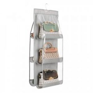 Органайзер для сумок подвесной с 6 отделениями из прозрачного ПВХ Holder Bag серый (НВ-29039)