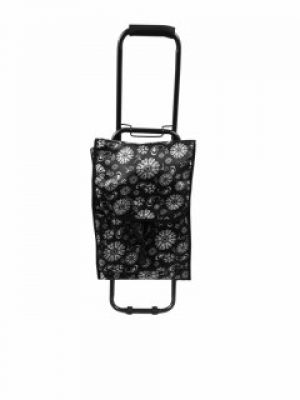 Хозяйственная сумка на металлических колесах принт со складной ручкой Наша Ковка